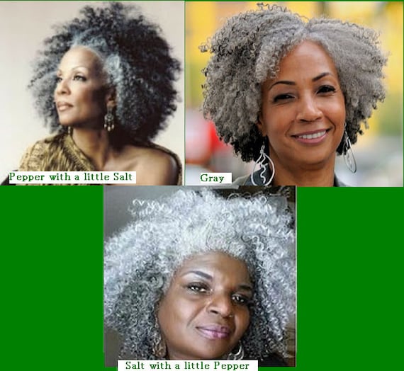 Silver/gray 20'' Afro Kinky Curly Human Hair Braiding Bulk