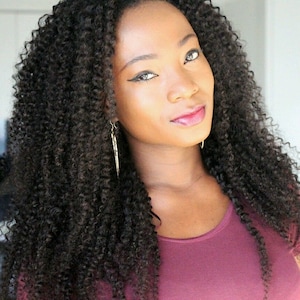 20'' Afro Kinky Curly Human Hair Braiding Bulk Extensions 