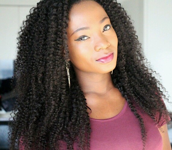 20 Afro Kinky Curly Human Hair Braiding Bulk Etsy