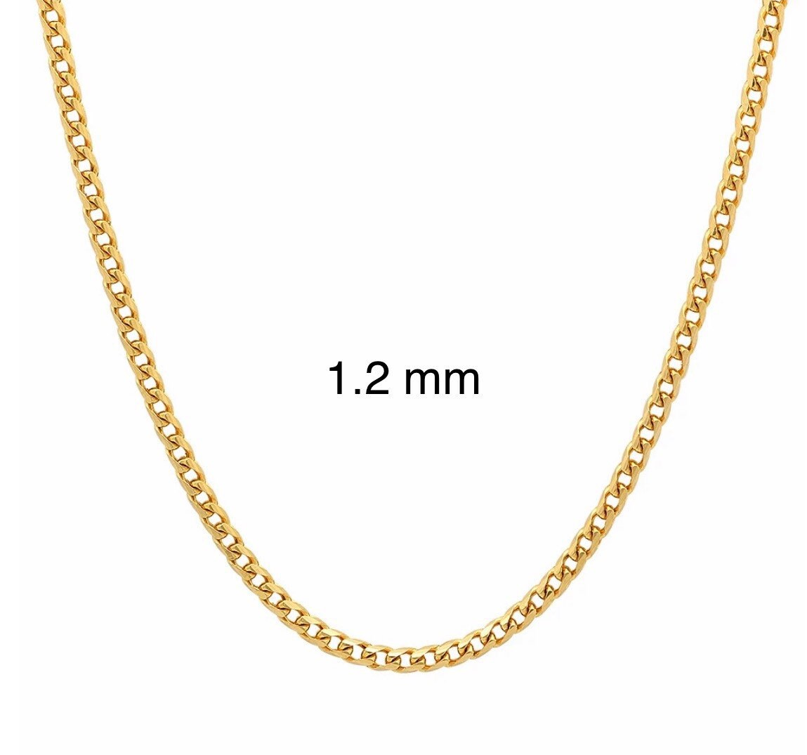 14k 1.2mm Solid gold Franco chain Etsy