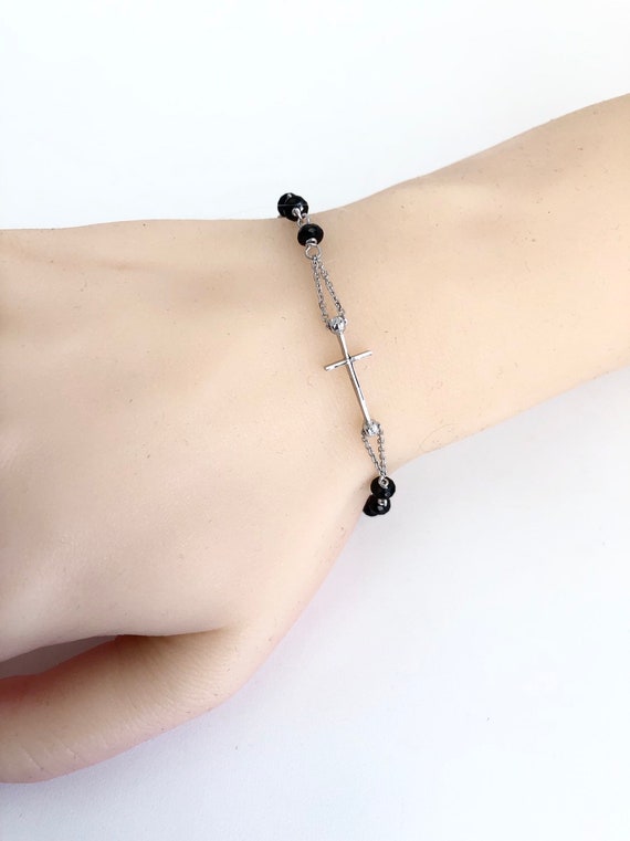 gold rosary bracelet