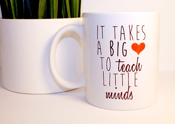 It Takes A BIG Heart To Teach Little Minds Teacher Gift | Etsy