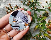 I 39 m A Work In Progress Blue Hand Butterfly Literary Gift for Readers and Writers Bibliophile 2 Inch Vinyl Sticker