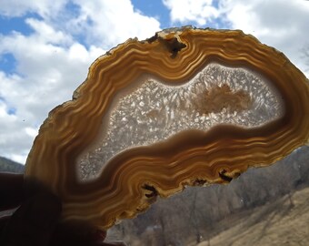 Natural Agate Slice, High Quality Polished Both Sides Agate, Rainbow Agate,Agate Slice Coaster,Rock Mineral Rock, Crystal Healing,