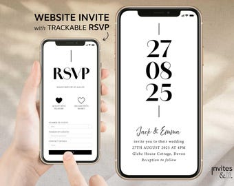 Digital Wedding Invite & RSVP - Trackable RSVP - Mini Wedding Website - Personalised Invitation - Interactive Invitation - BIG Date