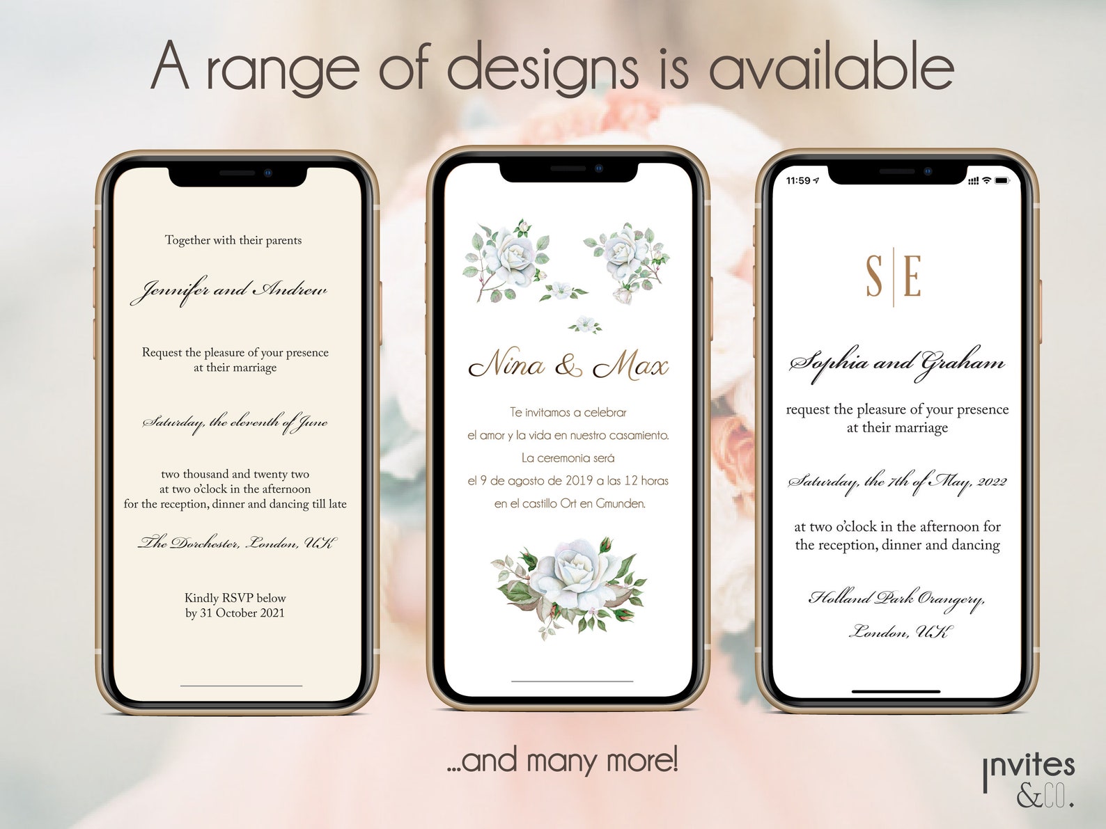 Digital Wedding Invitation & RSVP Mini Wedding Website Etsy
