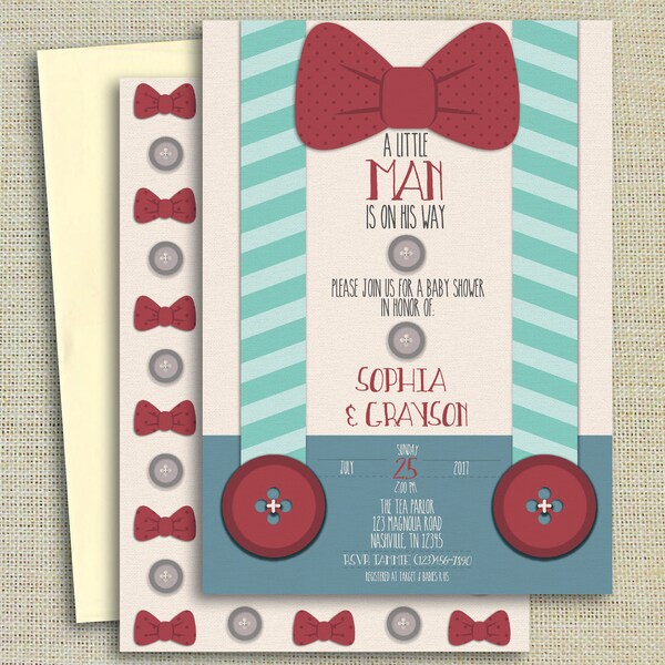 Button Invitation - Etsy