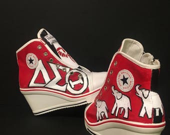 Delta Sigma Theta Hand-painted Sneakers
