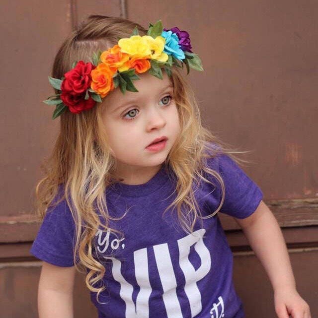 Rainbow crown/ pride crown / rainbow flower crown / flowercrown / boh…