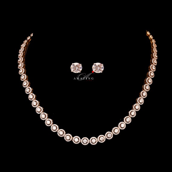 Qualia Princess Necklace Set | Crystal Necklace Sets Online | Kuberlo