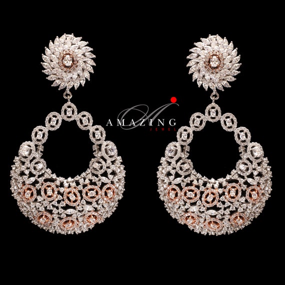 Buy Red Swarovski zirconia earrings by Diosa Paris Jewellery at Aashni and  Co