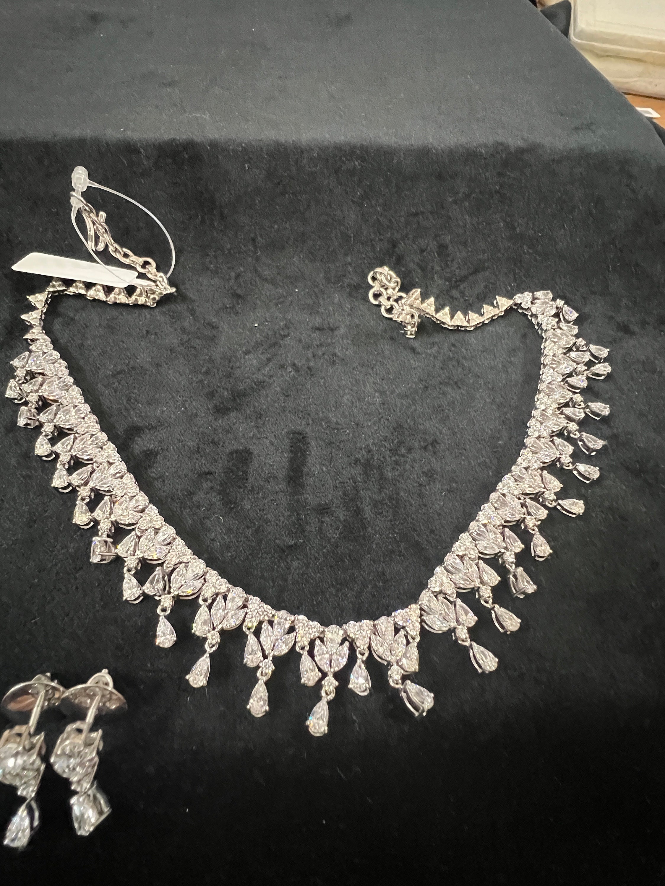 Silver Swarovski Set, Wedding Jewelery, Bridal Jewellery, Party Wear Jewellery, Silver Necklace Set, Travel Jewellery, Diamond Look Alike - Etsy Silver Swarovski Set, Wedding Jewelery, Bridal Jewellery, Party Wear Jewellery, Silver Necklace Set, Travel Jewellery, Diamond Look Alike - Etsy