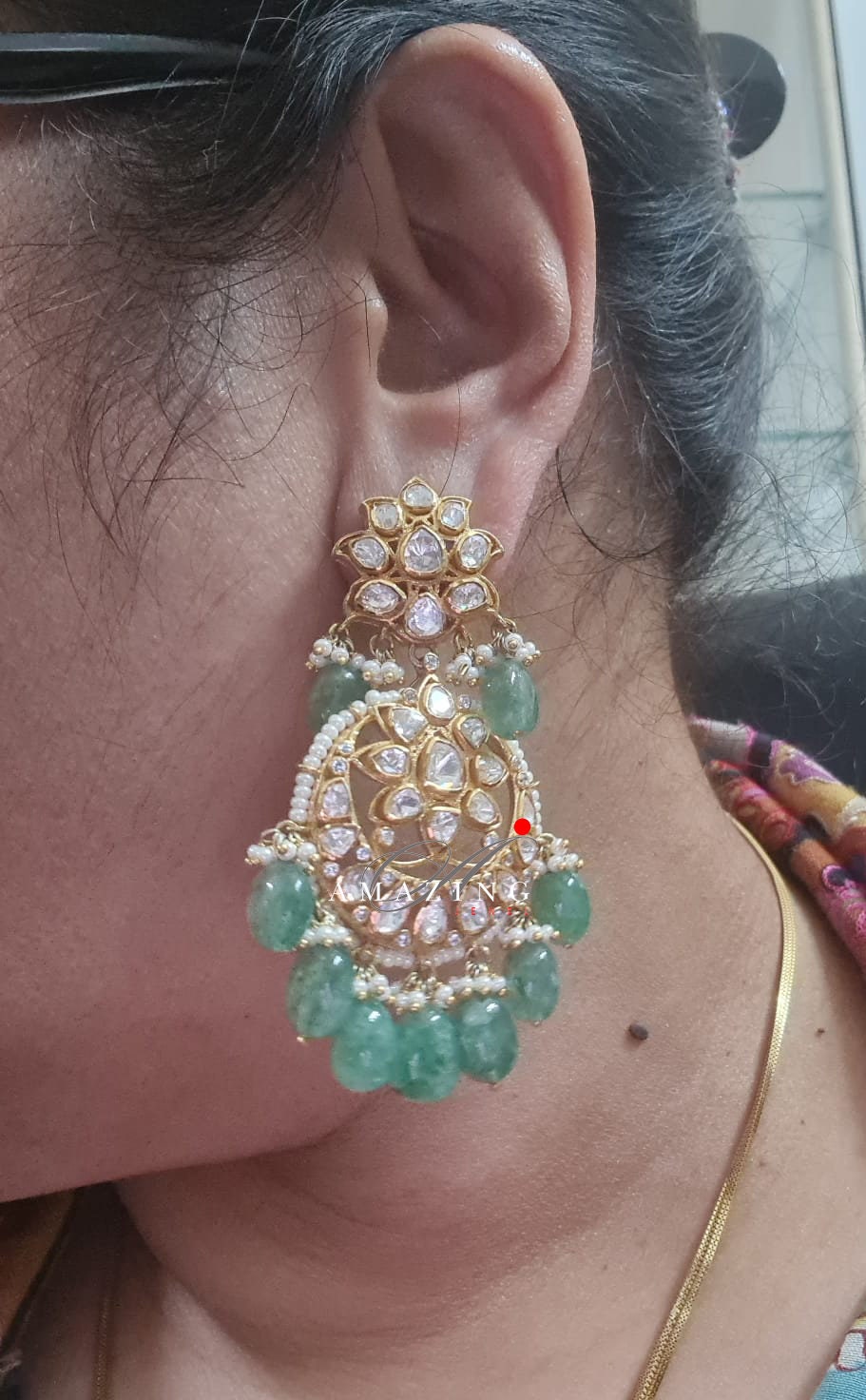 Pure Silver Chandan Chandbali