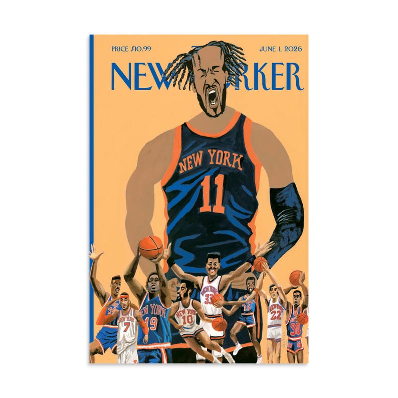 NY Knicks Poster - The New Yorker Magazine Cover June 2026
