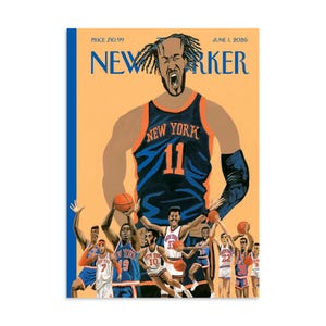 NY Knicks Poster - The New Yorker Magazine Cover June 2026