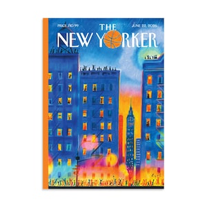 NY Knicks Poster - The New Yorker Magazine Cover June 22 2026
