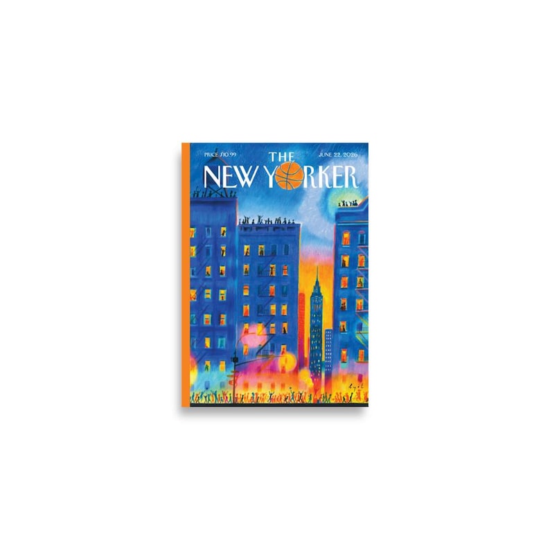 NY Knicks Poster - The New Yorker Magazine Cover June 22 2026