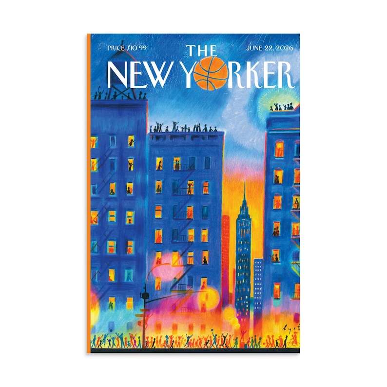 NY Knicks Poster - The New Yorker Magazine Cover June 22 2026