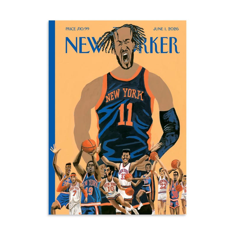 NY Knicks Poster - The New Yorker Magazine Cover June 2026