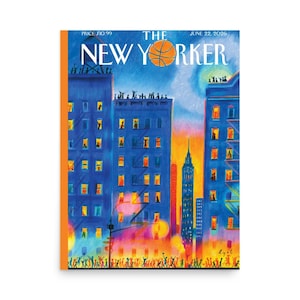 NY Knicks Poster - The New Yorker Magazine Cover June 22 2026