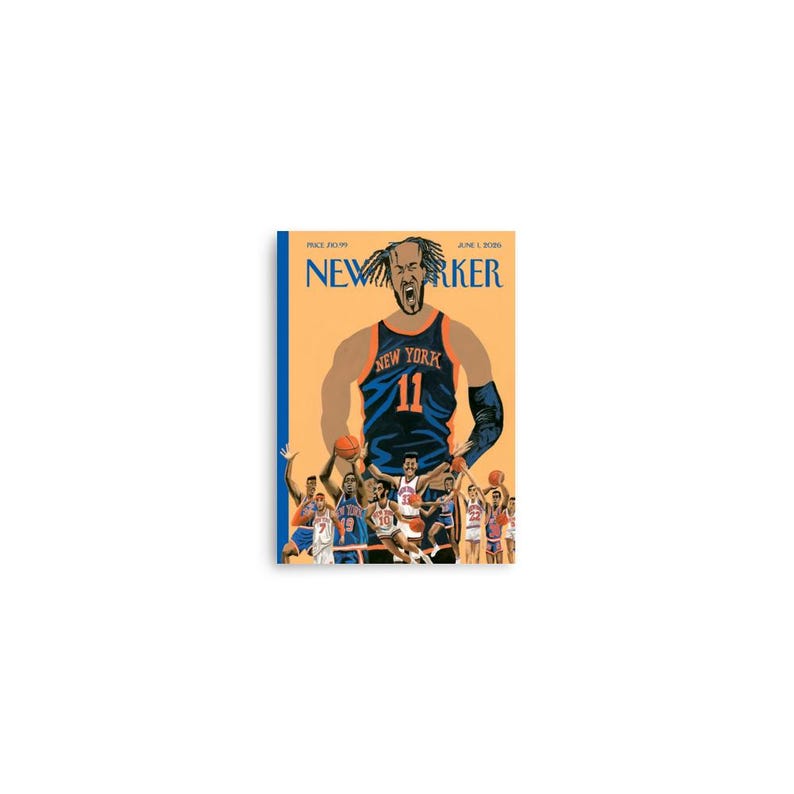 NY Knicks Poster - The New Yorker Magazine Cover June 2026