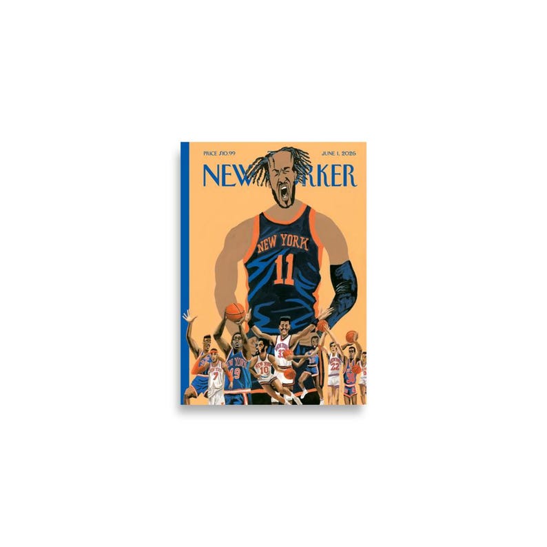 NY Knicks Poster - The New Yorker Magazine Cover June 2026