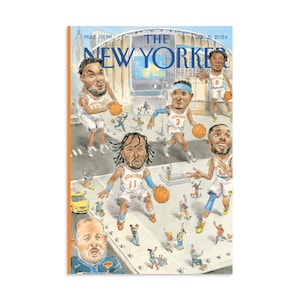 NY Knicks Poster - The New Yorker Magazine Cover December 2024
