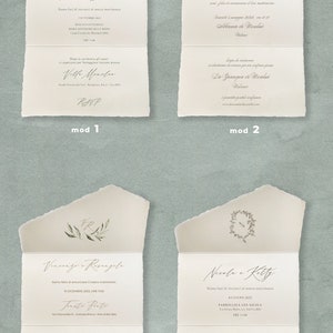 2,70 CAD invito partecipazione nozze in carta amalfi immagine 7