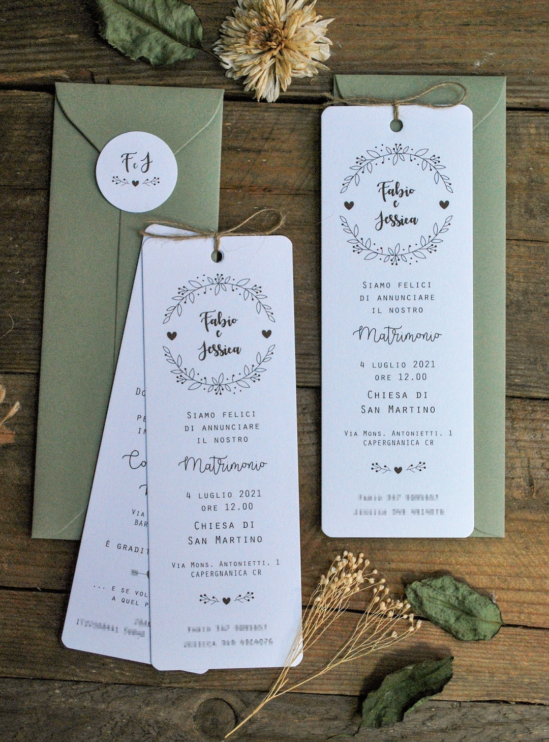 Inviti Matrimonio 10 Pezzi - Biglietti Bianchi Con Buste E Nastro, Per Cerimonie