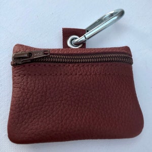 Schlüsseletui Leder Münztasche mit Karabiner Münzetui Bild 4