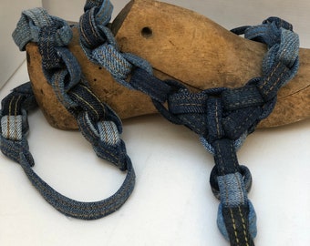 Jeans chain jeans jewelry upcycling jewelry fabric chain textile chain