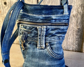 Bolso pequeño de jeans bolso de hombro bolso de reciclaje