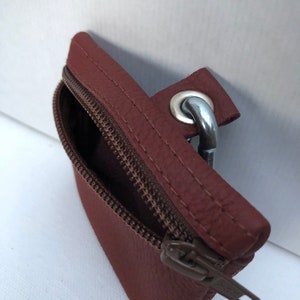 Schlüsseletui Leder Münztasche mit Karabiner Münzetui Bild 5