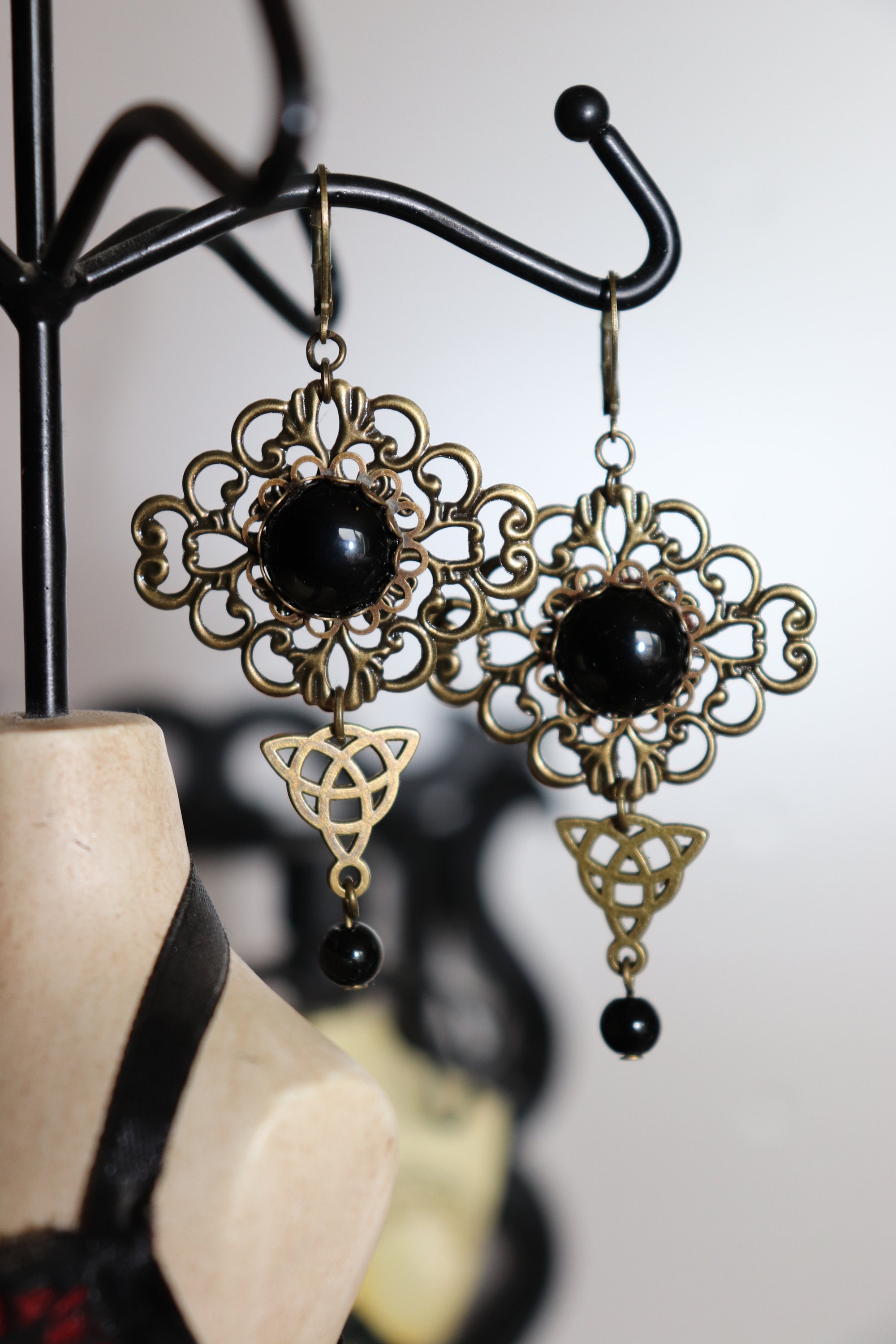 Ensemble Bijoux Gothique Darryy - Collier, Boucles D'Oreilles, Masque - Halloween, Cosplay