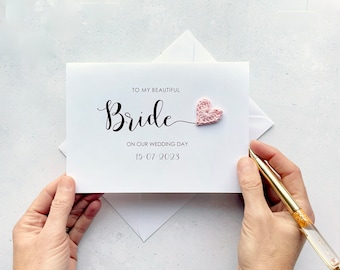 To my bride on our wedding day card
