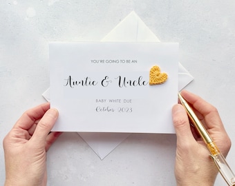 You're going to be an Auntie & Uncle card - Pregnancy announcement card