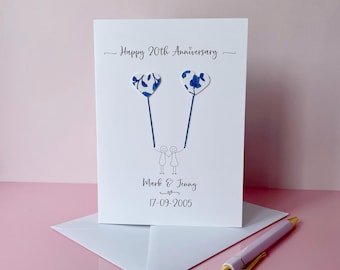 20th Anniversary card - China wedding anniversary