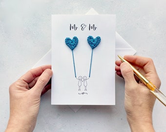 MR & MR wedding card - Same sex - Non personalised