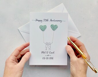 25th Anniversary card - Silver wedding anniversary