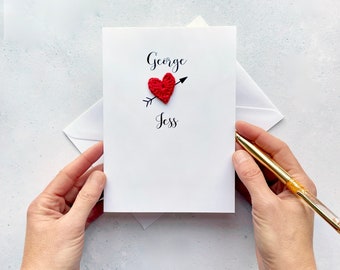 Valentines cupid card - Personalised