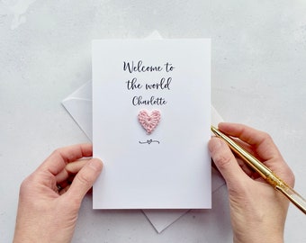 Welcome to the world - Personalised new baby card