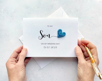 To my Son on my wedding day card - on your wedding day card