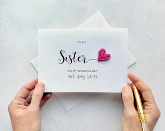 To my Sister on my wedding day card - To my Sister on your wedding day card