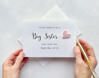 You're going to be a Big Sister card - Pregnancy announcement