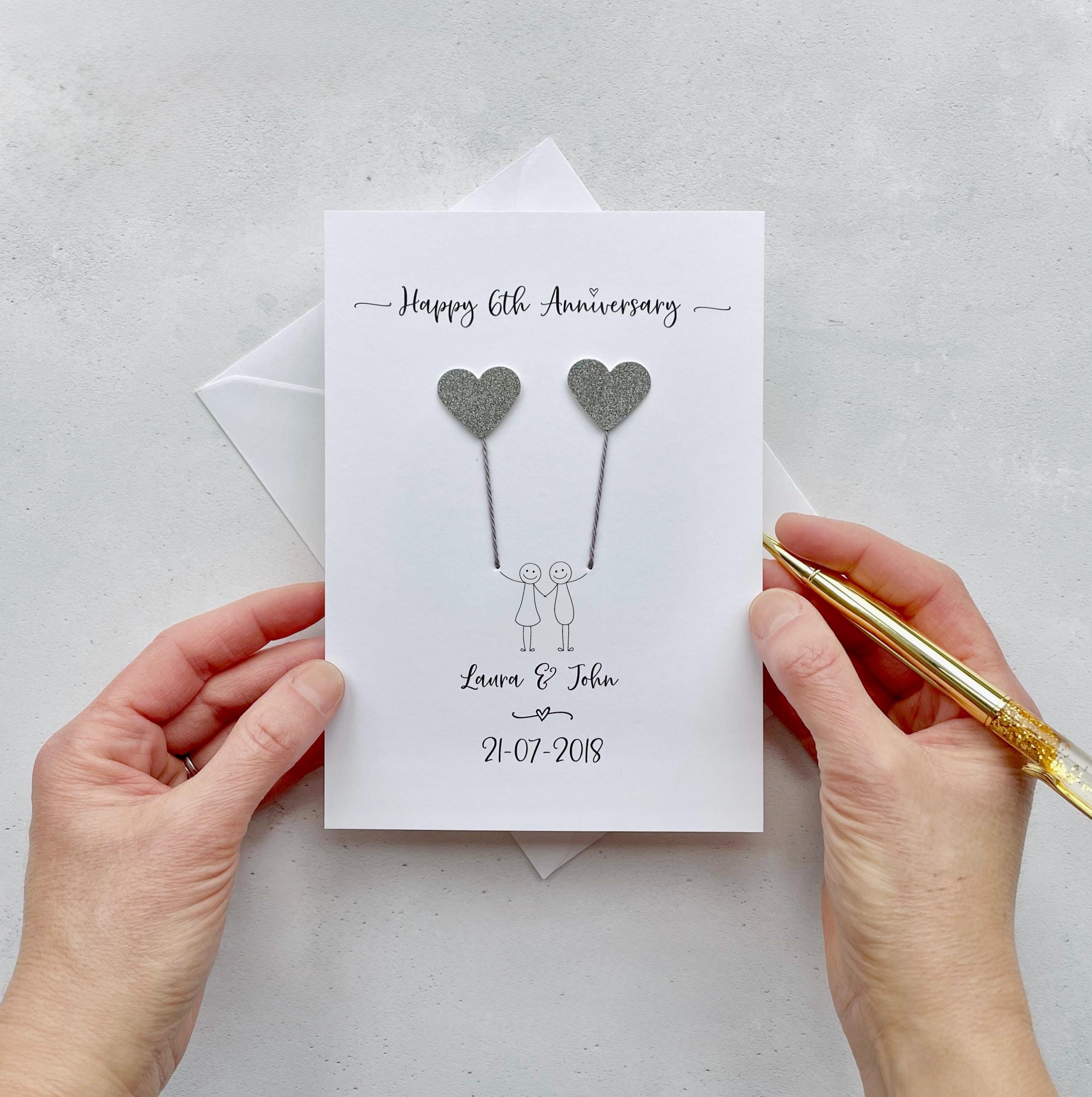 6th Anniversary Card - Iron Wedding Anniversary - Etsy