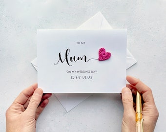 To my Mum on my wedding day card - Mum Thank you card