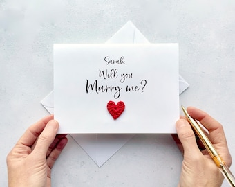 Will you marry me card - Can be personalised