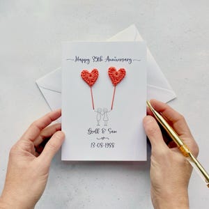 35th Anniversary card - Coral wedding anniversary