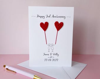 2nd Anniversary card - Cotton wedding anniversary