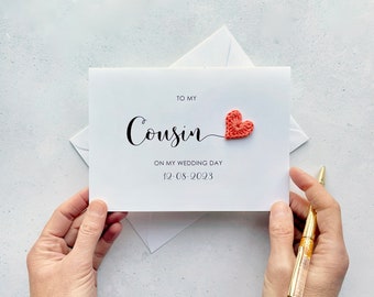 To my Cousin on my wedding day card - To my Cousin on your wedding day card